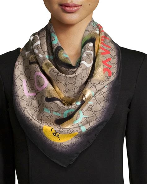 gucci scarf silk women's|authentic gucci silk scarf.